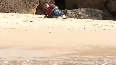 Plan cul sauvage sur une plage marocaine