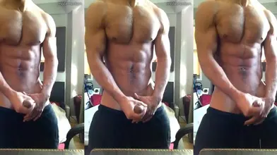 Un torse poilu et musclé, et une grosse bite