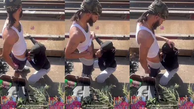 sucking on the side of the road