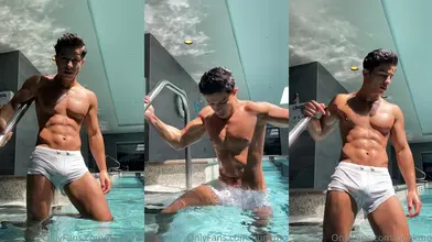 Beaux Gosses Marocains Torse Nu Flex Des Muscles Ensemble Selfie Miroir