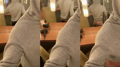 Marocain en jogging gris montre ce cul rond dans la chambre d'hôtel