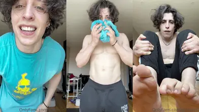 Je te tease avec mes abdos et je montre mes grands pieds