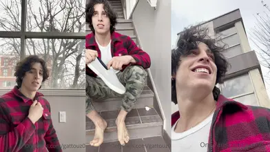 Je traîne dehors en flanelle et je te tease avec mes baskets