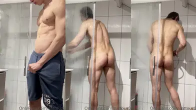 Gattouz0 Douche de la Salle de Sport - Le Tunisien Hétéro Se Déshabille au Vestiaire