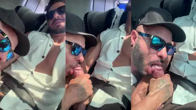Sucer une bite dans la voiture avec mes lunettes